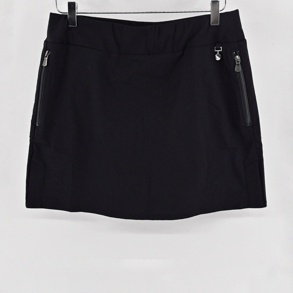 Anatomie Suzzette Skort Womens Size M Black Active Golf Zipper Pockets Skirt